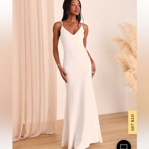 LuLus white maxi dress